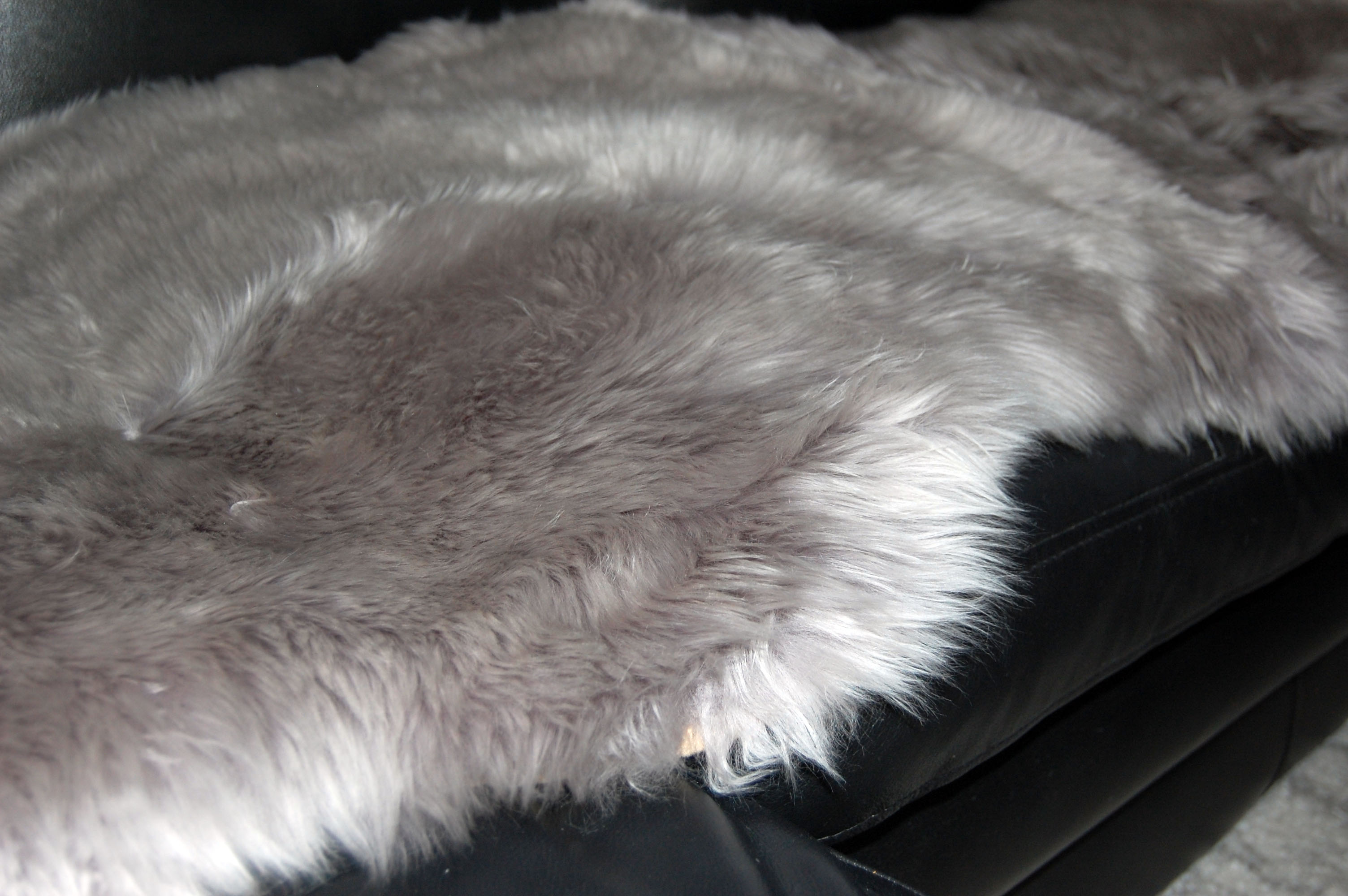 長毛ムートン　2枚物ラグ（170cm）の画像