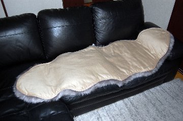 長毛ムートン　2枚物ラグ（170cm）の画像