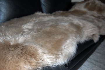 長毛ムートン　2枚物ラグ（185cm）の画像