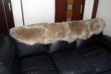 長毛ムートン　2枚物ラグ（185cm）の画像