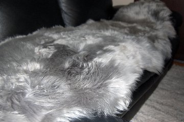 長毛ムートン　2枚物ラグ（185cm）の画像