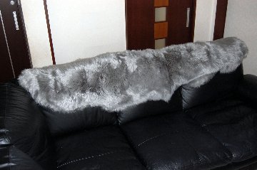 長毛ムートン　2枚物ラグ（185cm）の画像