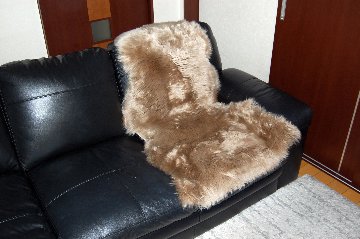 長毛ムートン　1.5枚物ラグ（125cm）の画像