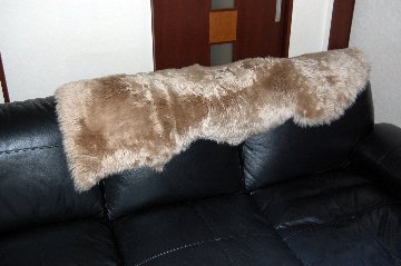 長毛ムートン　1.5枚物ラグ（125cm）の画像