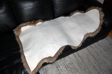 長毛ムートン　1.5枚物ラグ（125cm）の画像