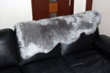 長毛ムートン　1.5枚物ラグ（125cm）の画像