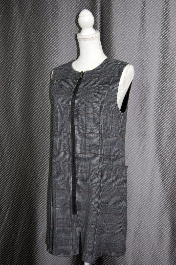 カシミヤ混ウール　ダブルフェイスロングベストの画像