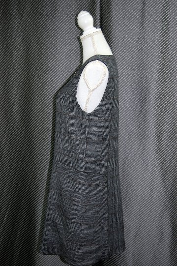 カシミヤ混ウール　ダブルフェイスロングベストの画像