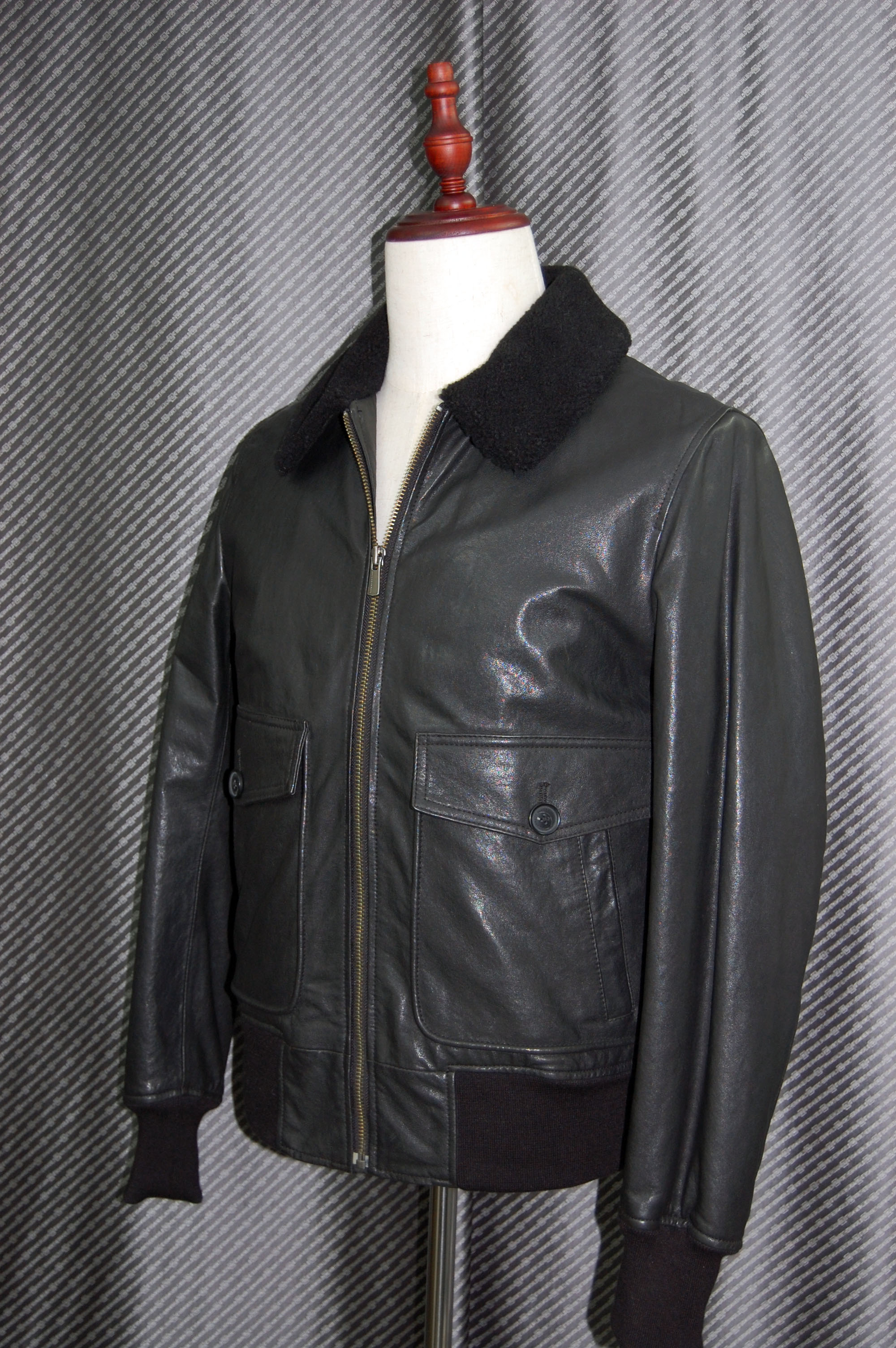 Men'sラムレザー　ブルゾンの画像