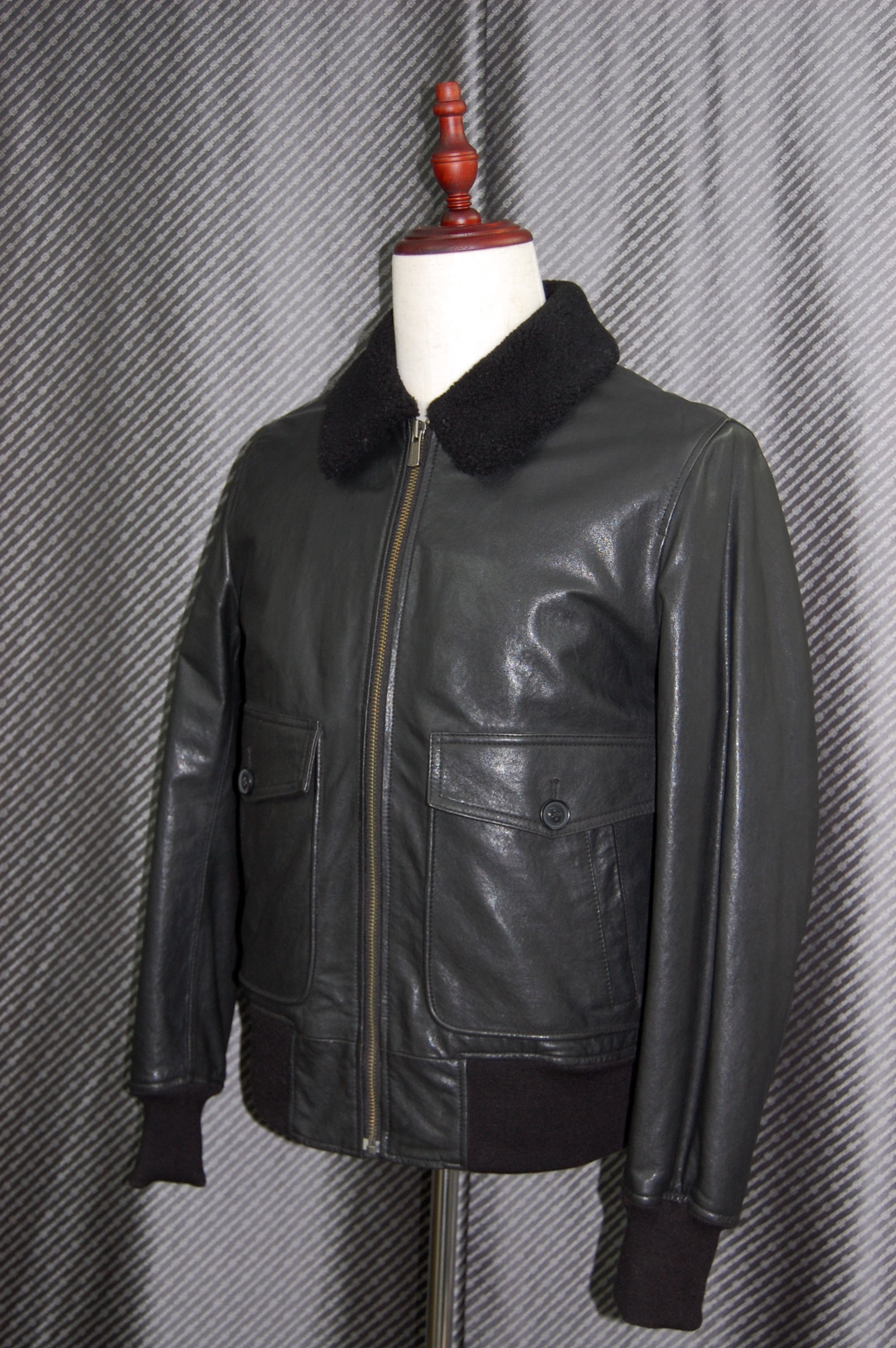 Men'sラムレザー　ブルゾンの画像