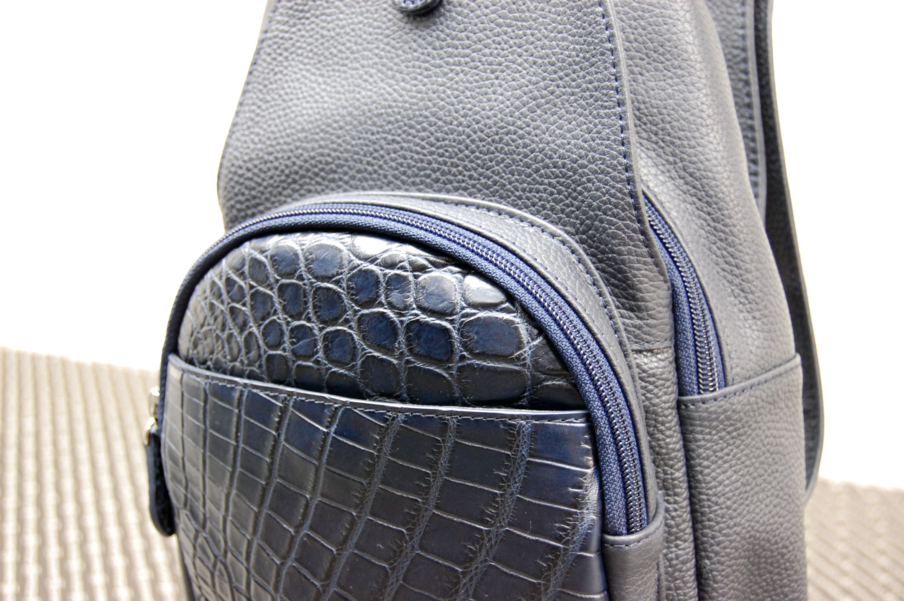 クロコ＆カーフレザー　ボディーバッグの画像