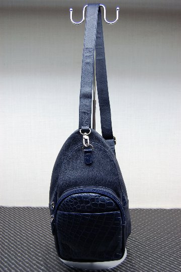 クロコ＆カーフレザー　ボディーバッグの画像