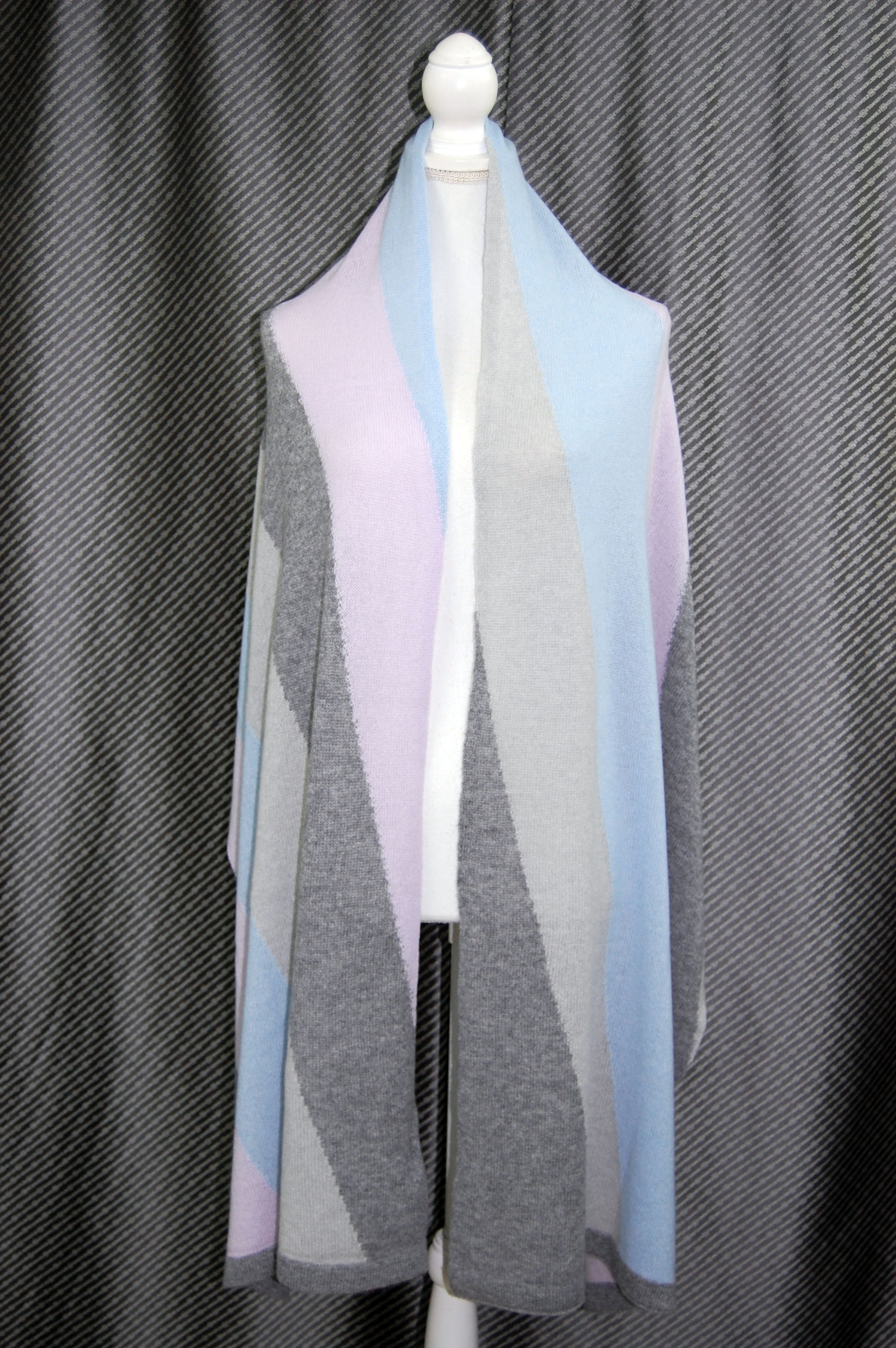 カシミヤニット　大判ストールの画像