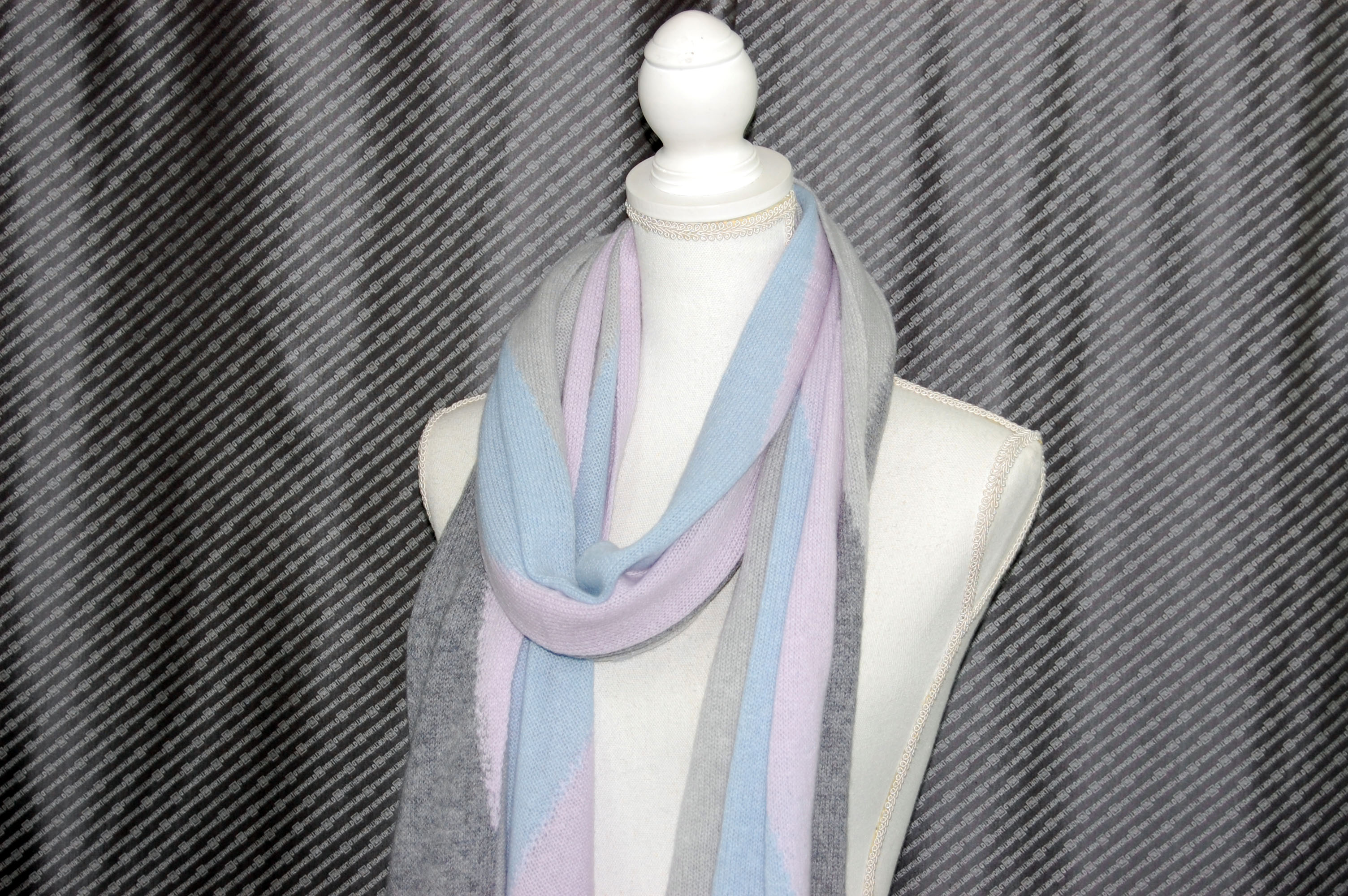 カシミヤニット　大判ストールの画像