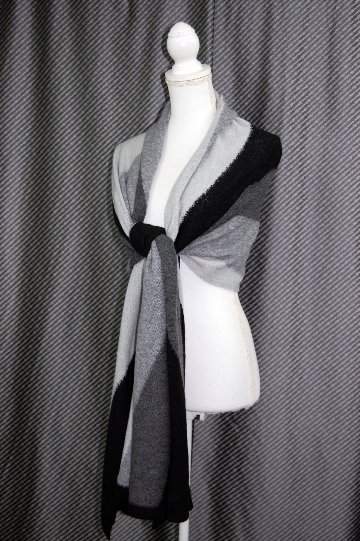 カシミヤニット　大判ストールの画像