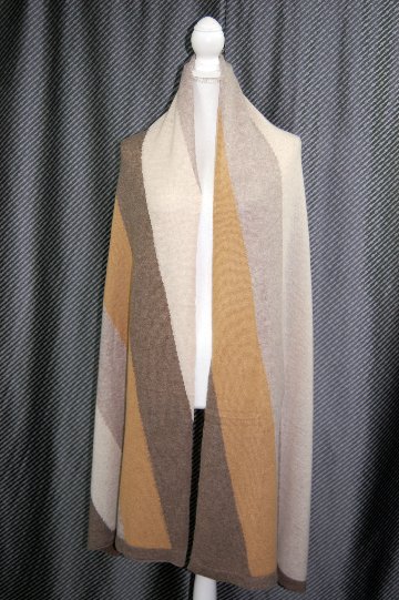 カシミヤニット　大判ストールの画像