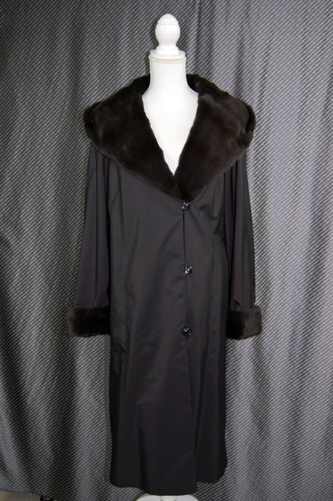 プラックトウィーゼルライナー付　フーディーロングコートの画像