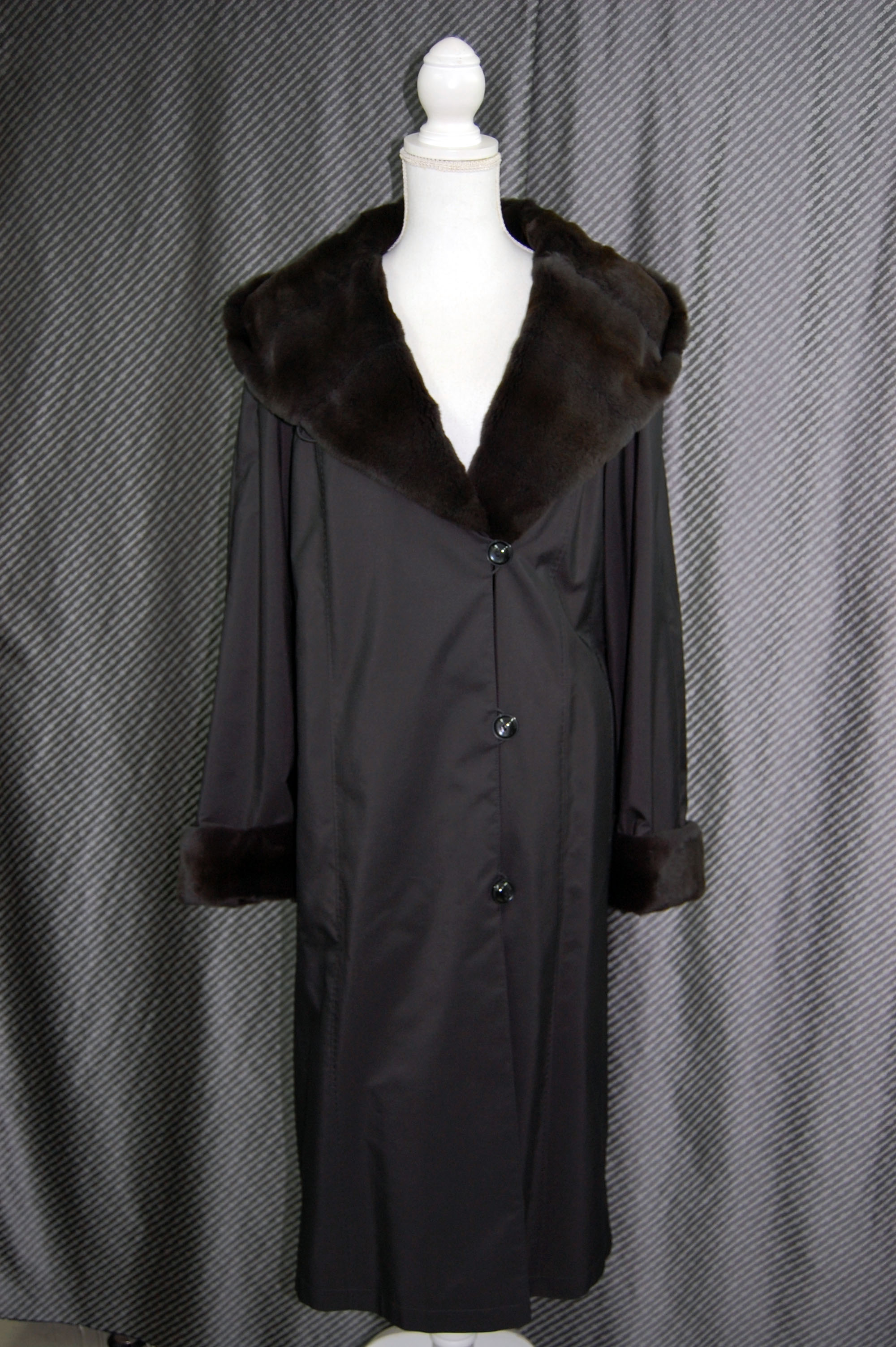 プラックトウィーゼルライナー付　フーディーロングコートの画像