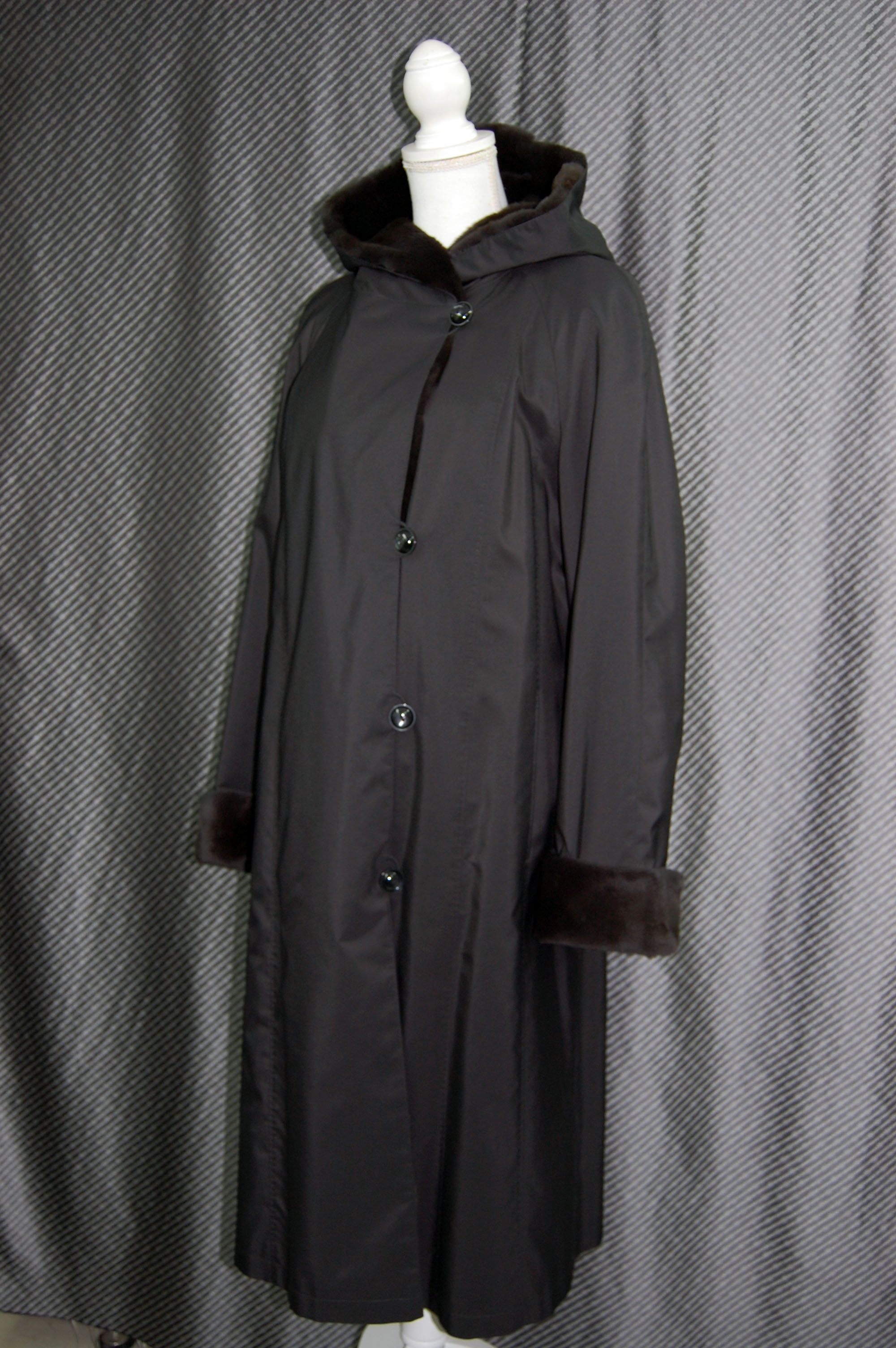 プラックトウィーゼルライナー付　フーディーロングコートの画像