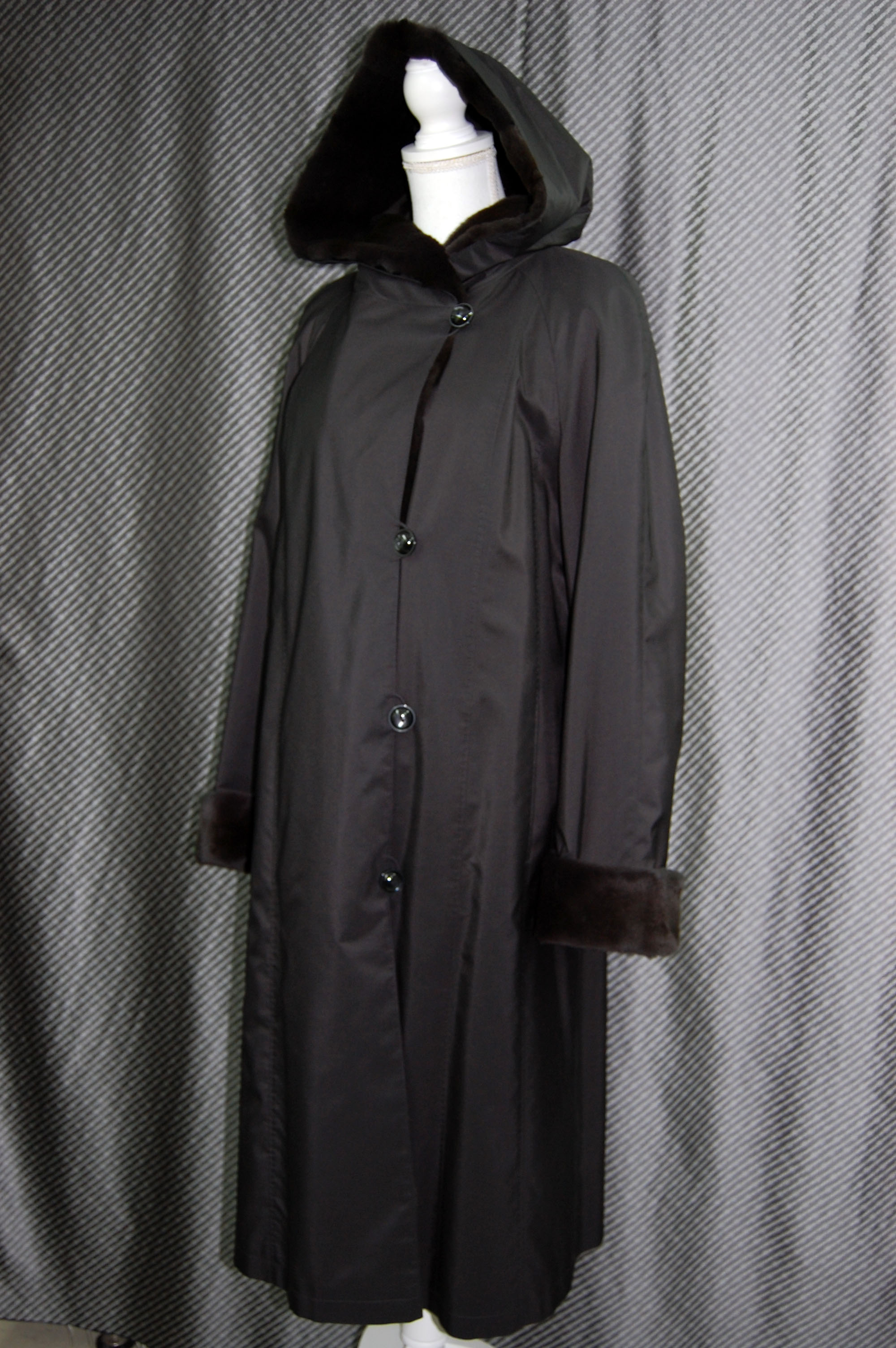 プラックトウィーゼルライナー付　フーディーロングコートの画像