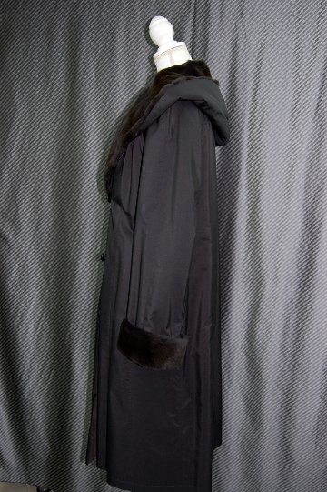 プラックトウィーゼルライナー付　フーディーロングコートの画像
