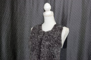 カシミヤゴート＆カシミヤ混ウール　切り替えベストの画像