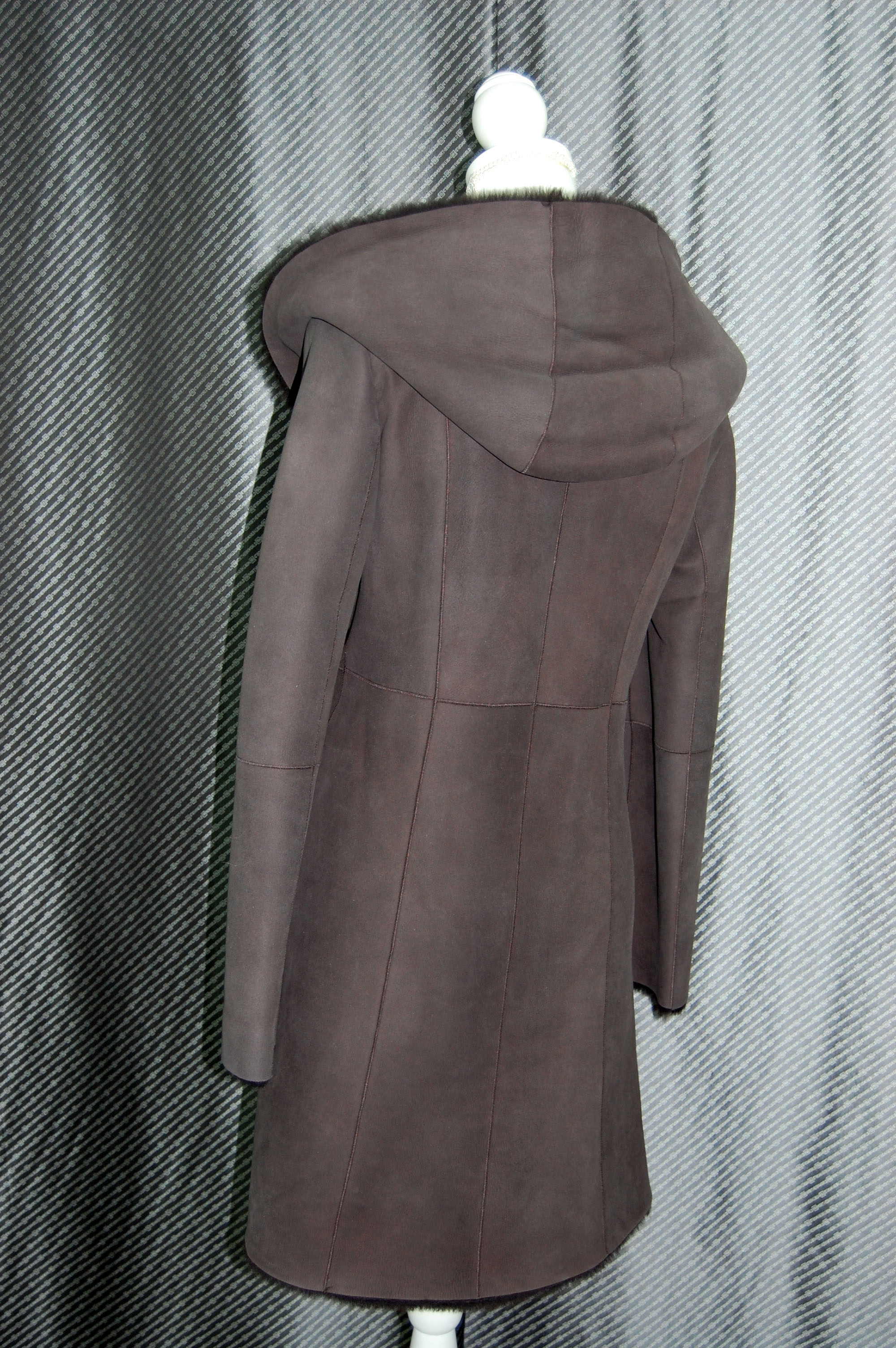 ムートン　ダブルフェイスフーディーコートの画像