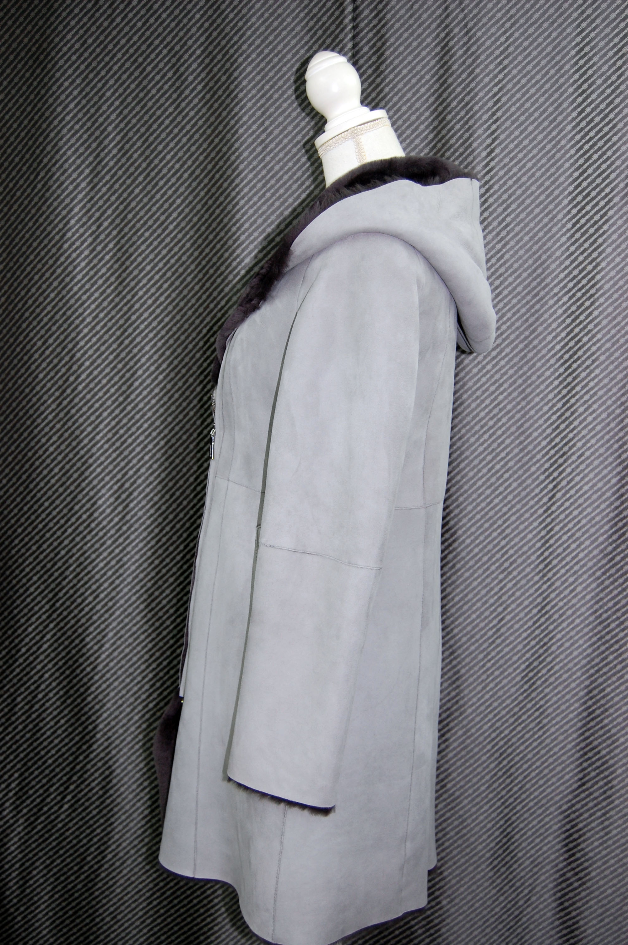 ムートン　ダブルフェイスフーディーコートの画像