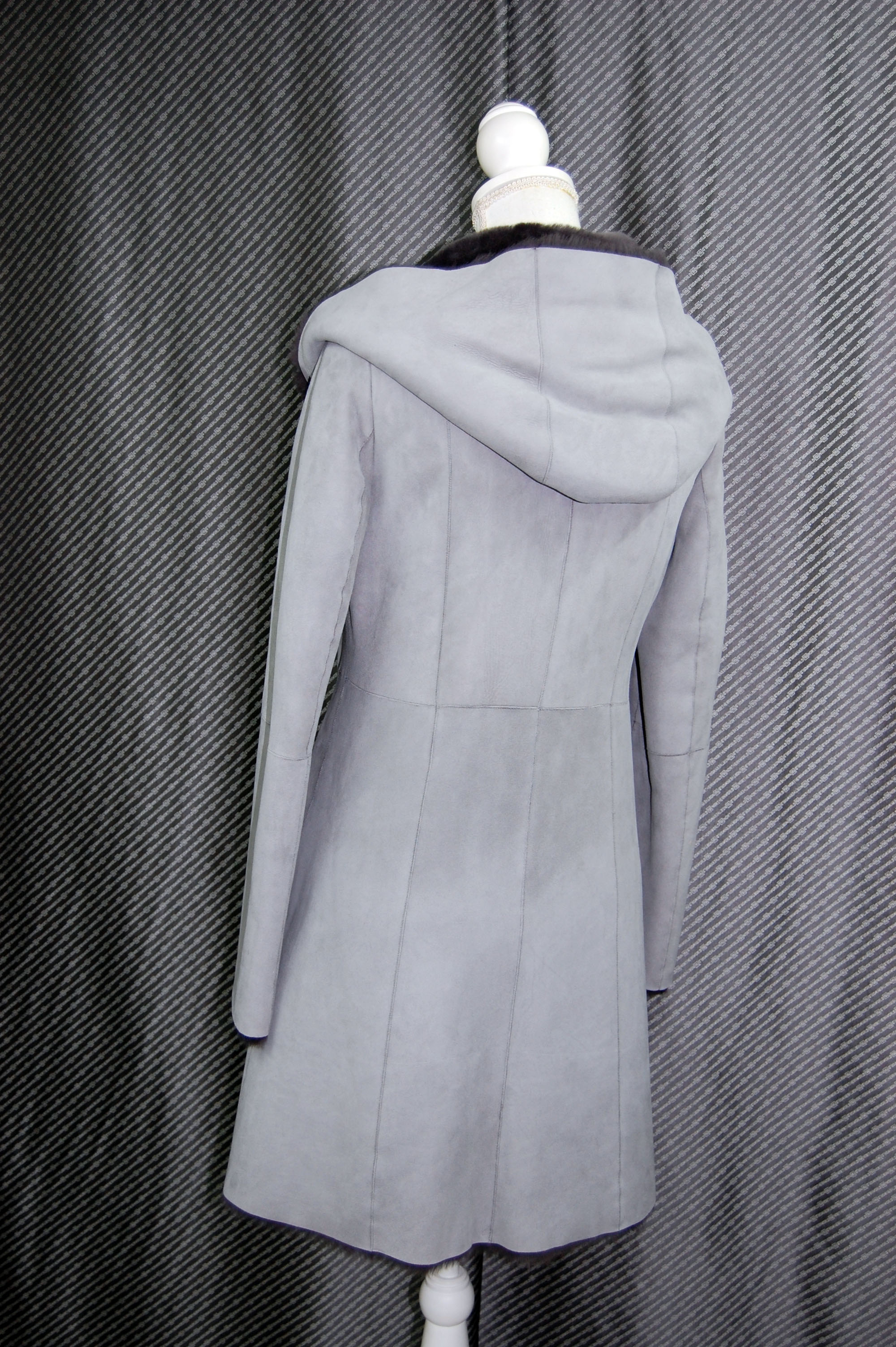 ムートン　ダブルフェイスフーディーコートの画像