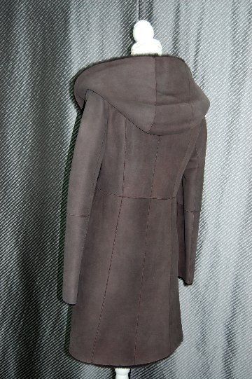 ムートン　ダブルフェイスフーディーコートの画像