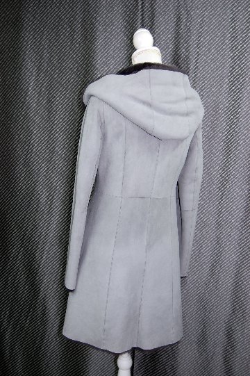 ムートン　ダブルフェイスフーディーコートの画像