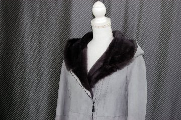 ムートン　ダブルフェイスフーディーコートの画像