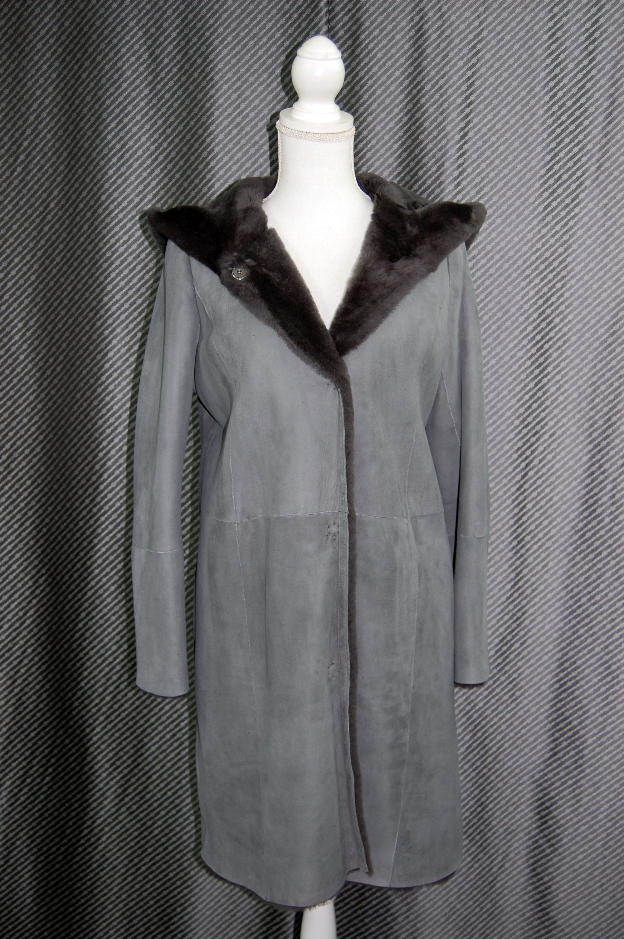 ムートン　ダブルフェイスフーディーコートの画像