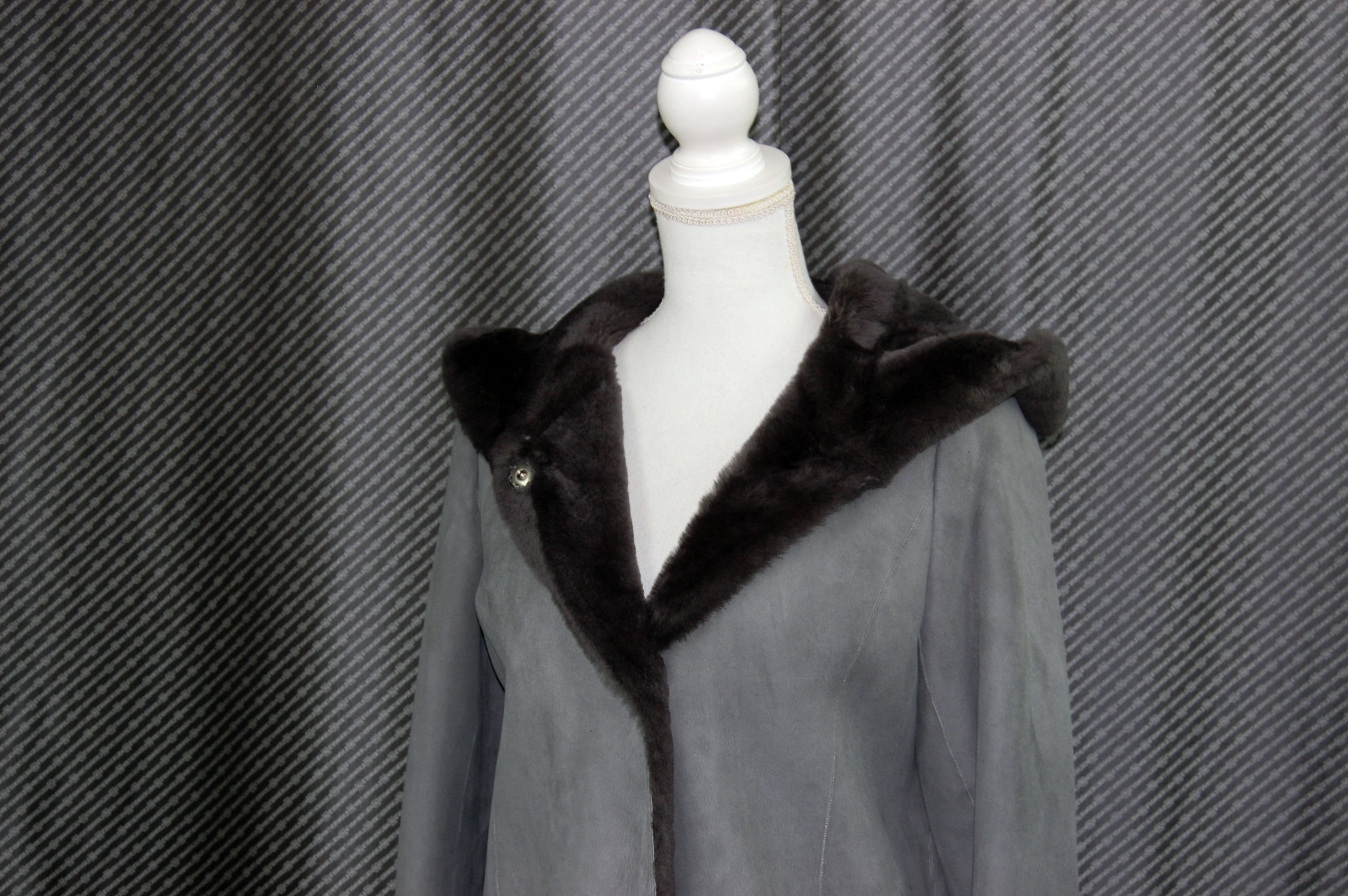 ムートン　ダブルフェイスフーディーコートの画像