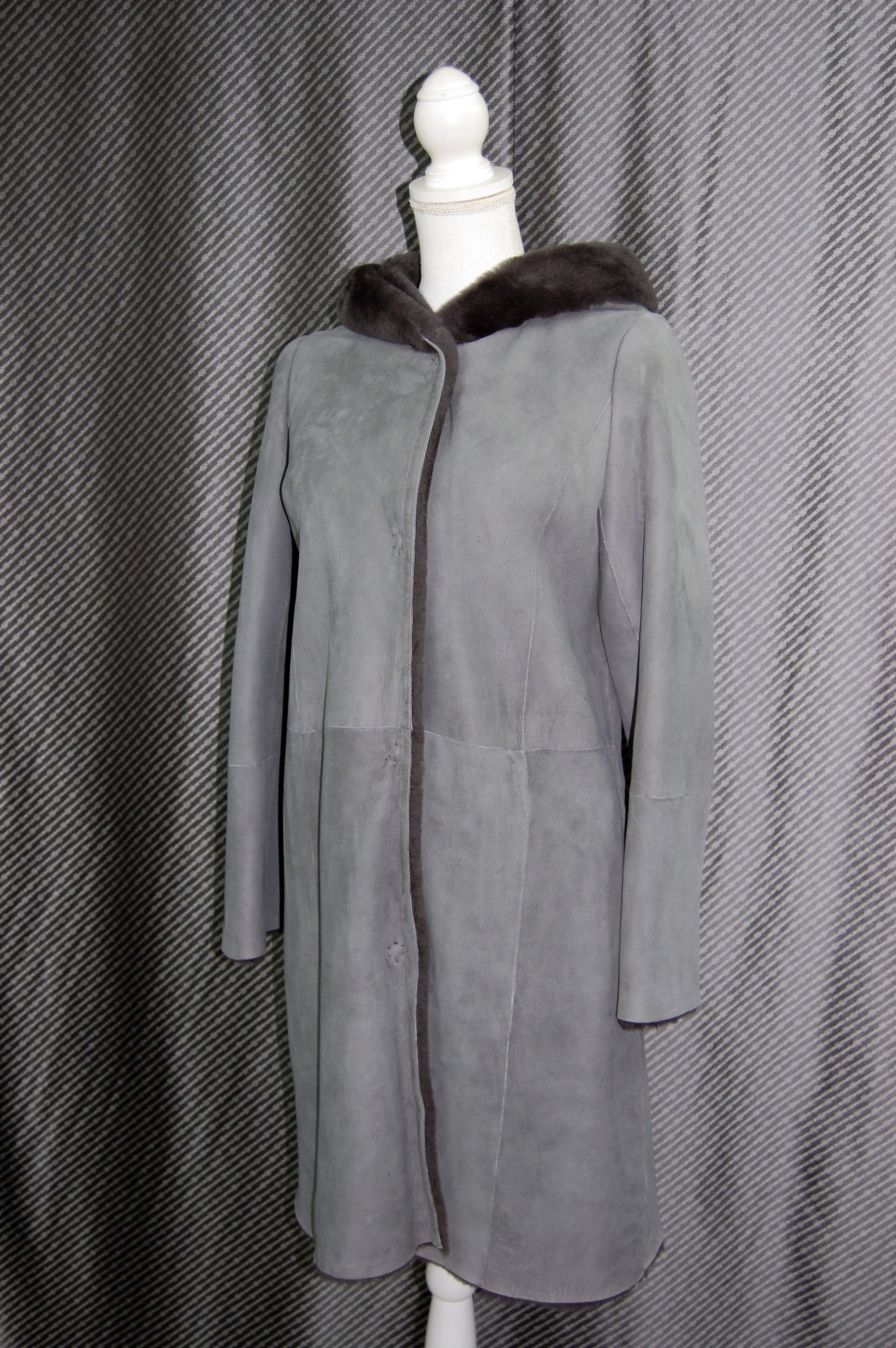 ムートン　ダブルフェイスフーディーコートの画像