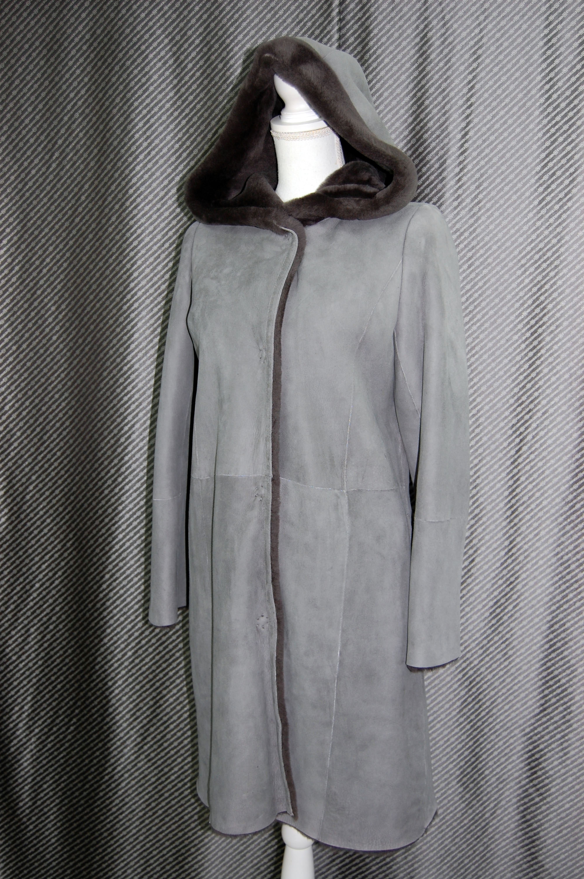 ムートン　ダブルフェイスフーディーコートの画像