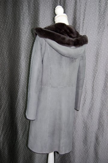 ムートン　ダブルフェイスフーディーコートの画像