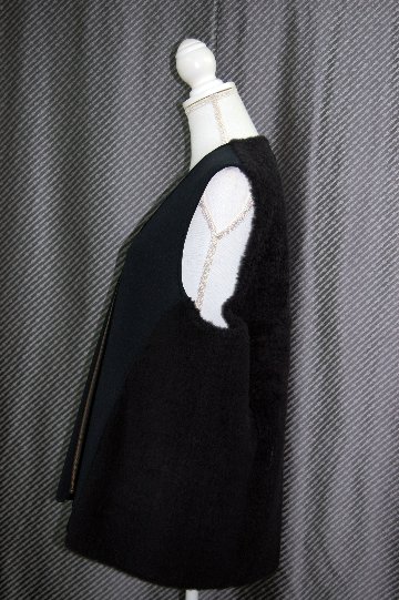 ムートンダブルフェイス＆ストレッチポリ　ベストの画像