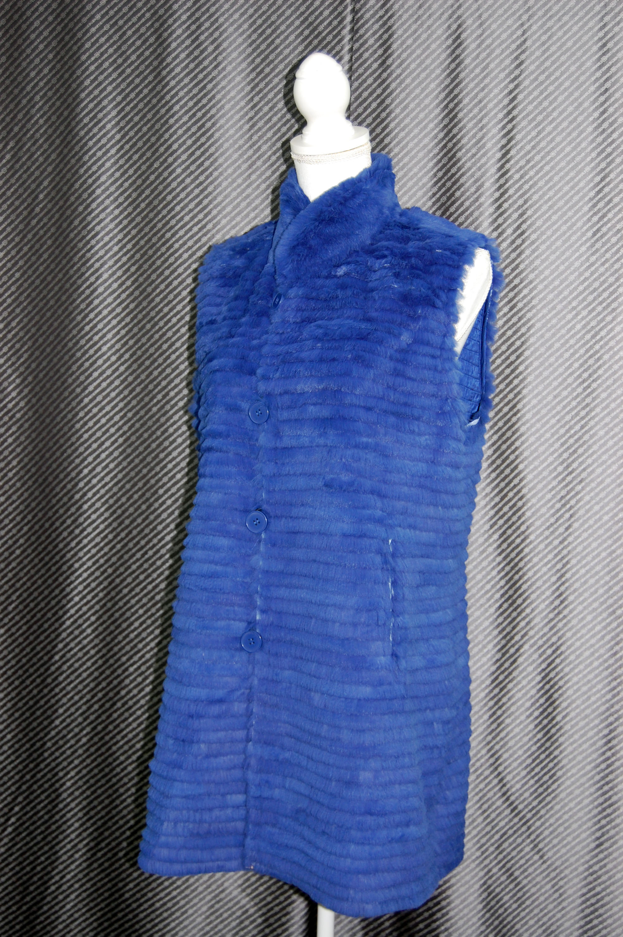 花柄プリント＆ラビットレイヤー　リバーシブルベストの画像