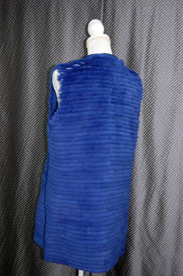 花柄プリント＆ラビットレイヤー　リバーシブルベストの画像