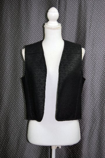 ムートンダブルフェイス　パンチングジレの画像