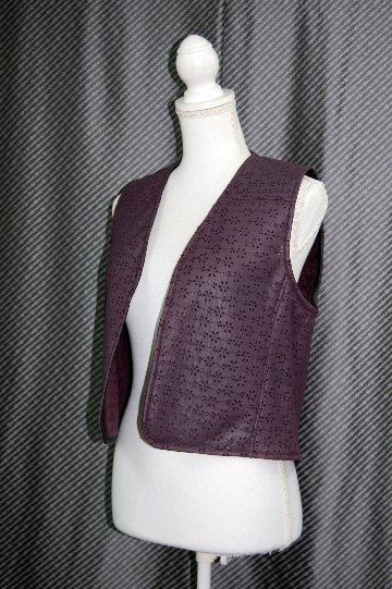 ムートンダブルフェイス　パンチングジレの画像