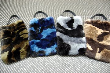 カモフラ柄レッキス　マチ無しミニバッグの画像