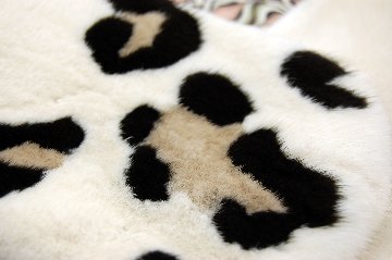 ミンク　インターシャマフラーの画像