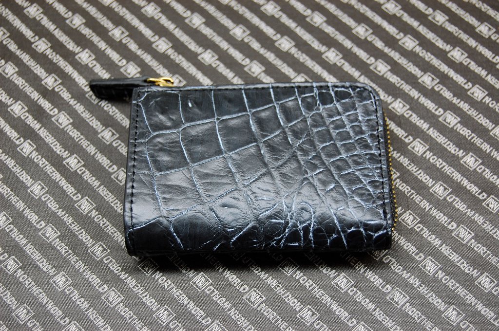 マットクロコダイル　L字ファスナー小銭入れの画像