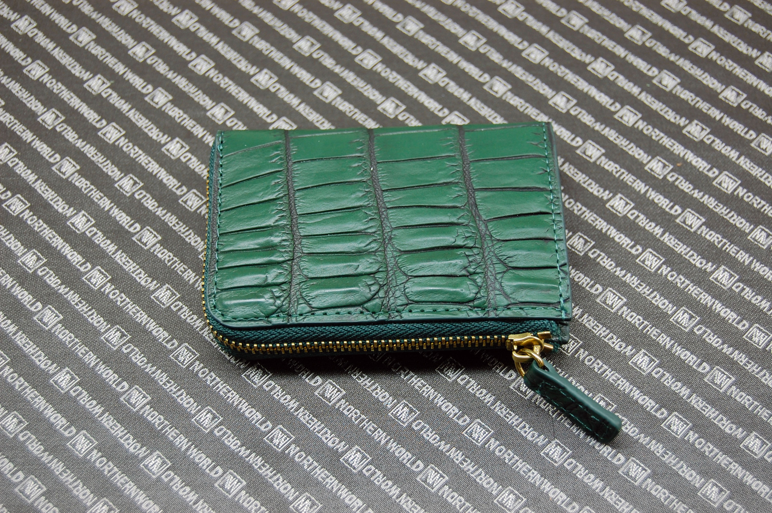 マットクロコダイル　L字ファスナー小銭入れの画像