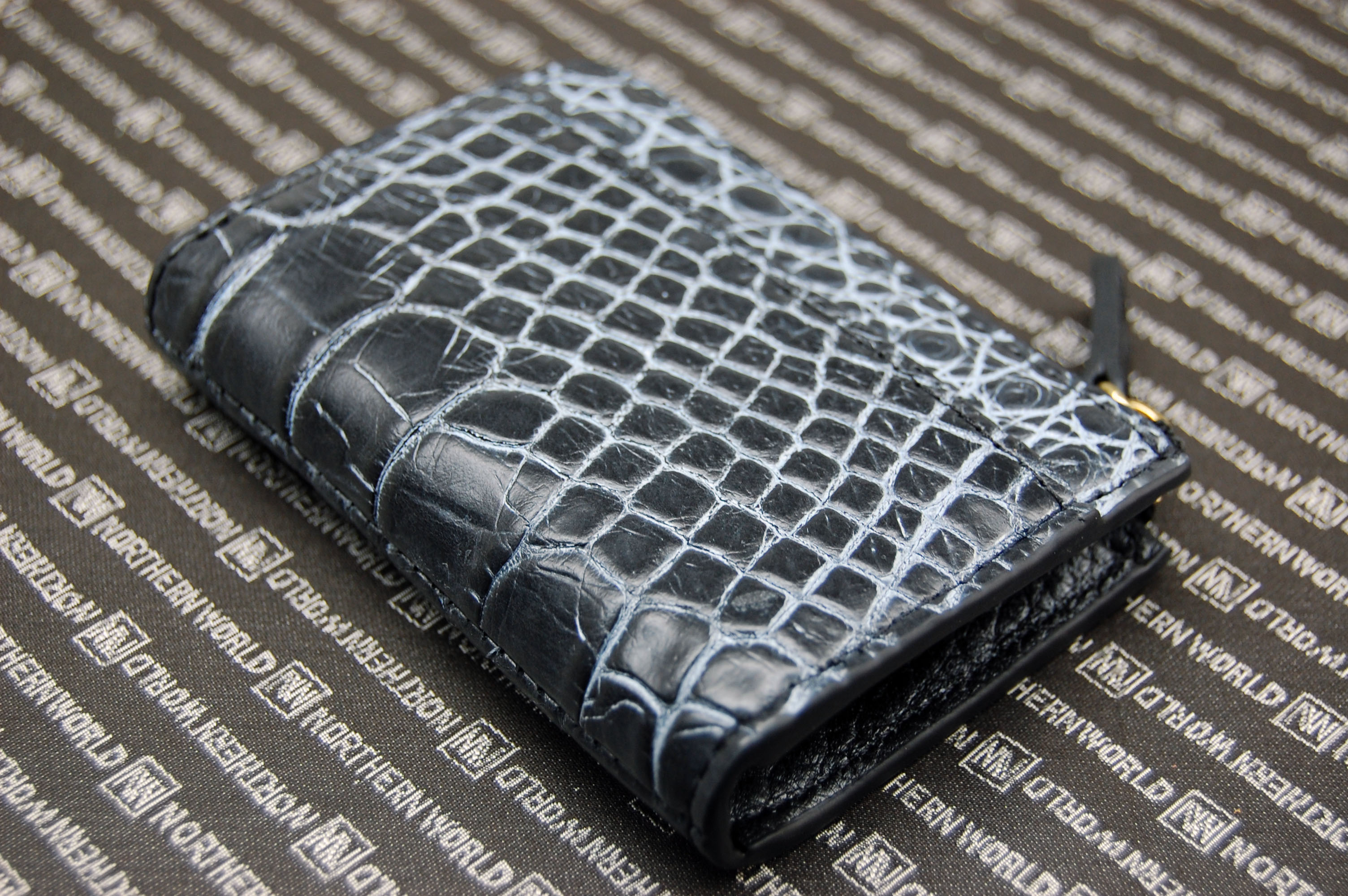 マットクロコダイル　L字ファスナー小銭入れの画像