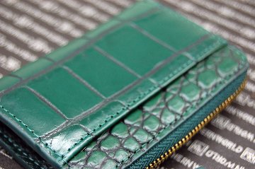 マットクロコダイル　L字ファスナー小銭入れの画像