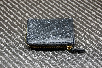 マットクロコダイル　L字ファスナー小銭入れの画像