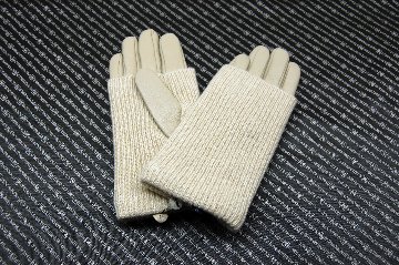 ラムレザー＆カシミヤニット　グローブの画像